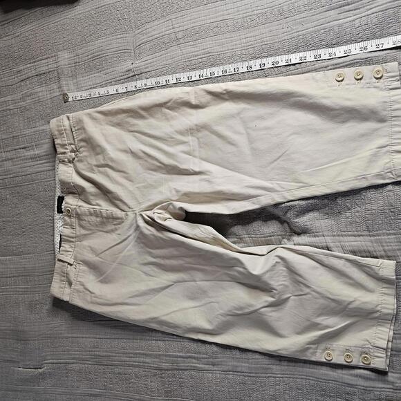 Talbots Pants - Talbots Beige Capri Pants with Button Detail Size 14P